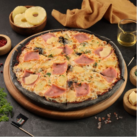 Черная Пицца Гавайская