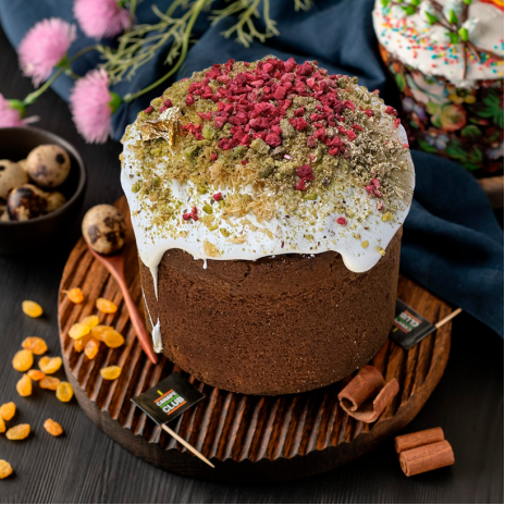 Кулич с дубайским шоколадом