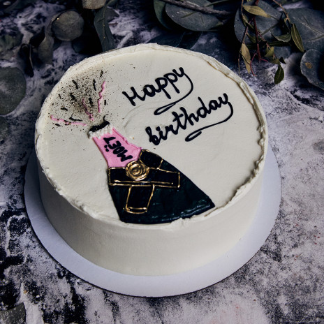 Торт с рисунком «Happy Birthday»