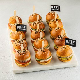 Set of meat burgers